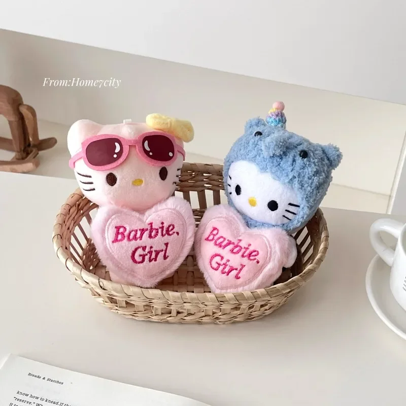 أزياء مرحبا كيتي Kawaii عمود السيارة التحول لعبة تزيين كيتي سانريو دمية ممسحة بدوره إشارة الديكور الحلي فتاة هدية #3