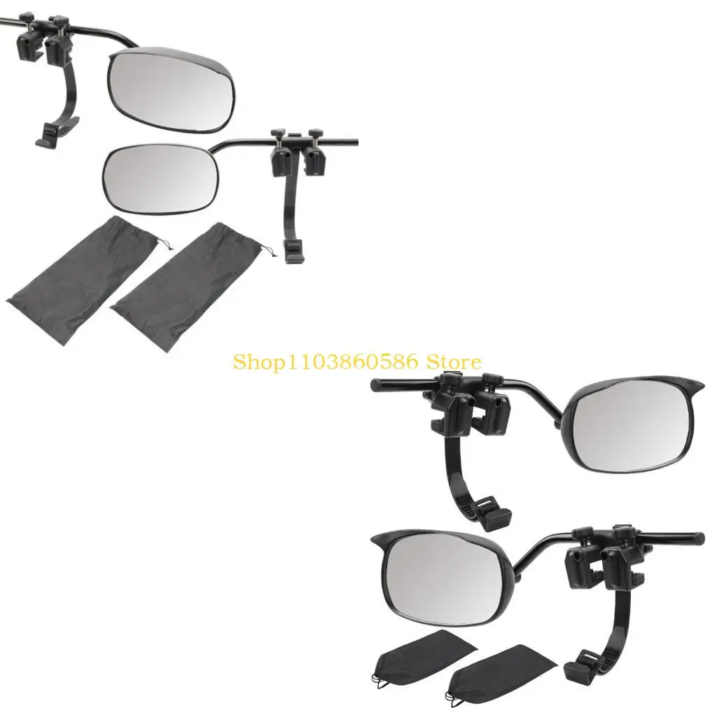 242A Flexible Position Trailer Mirror Attachment With Improved Reflection Area