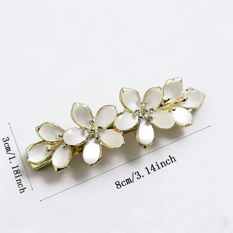 Vintage-Haarspange mit Blumenmuster und Strass, geeignet für alle Jahreszeiten, perfekt für Hochzeiten/Partys. Exquisites Styling, elegant, vielseitig. – Detail 7