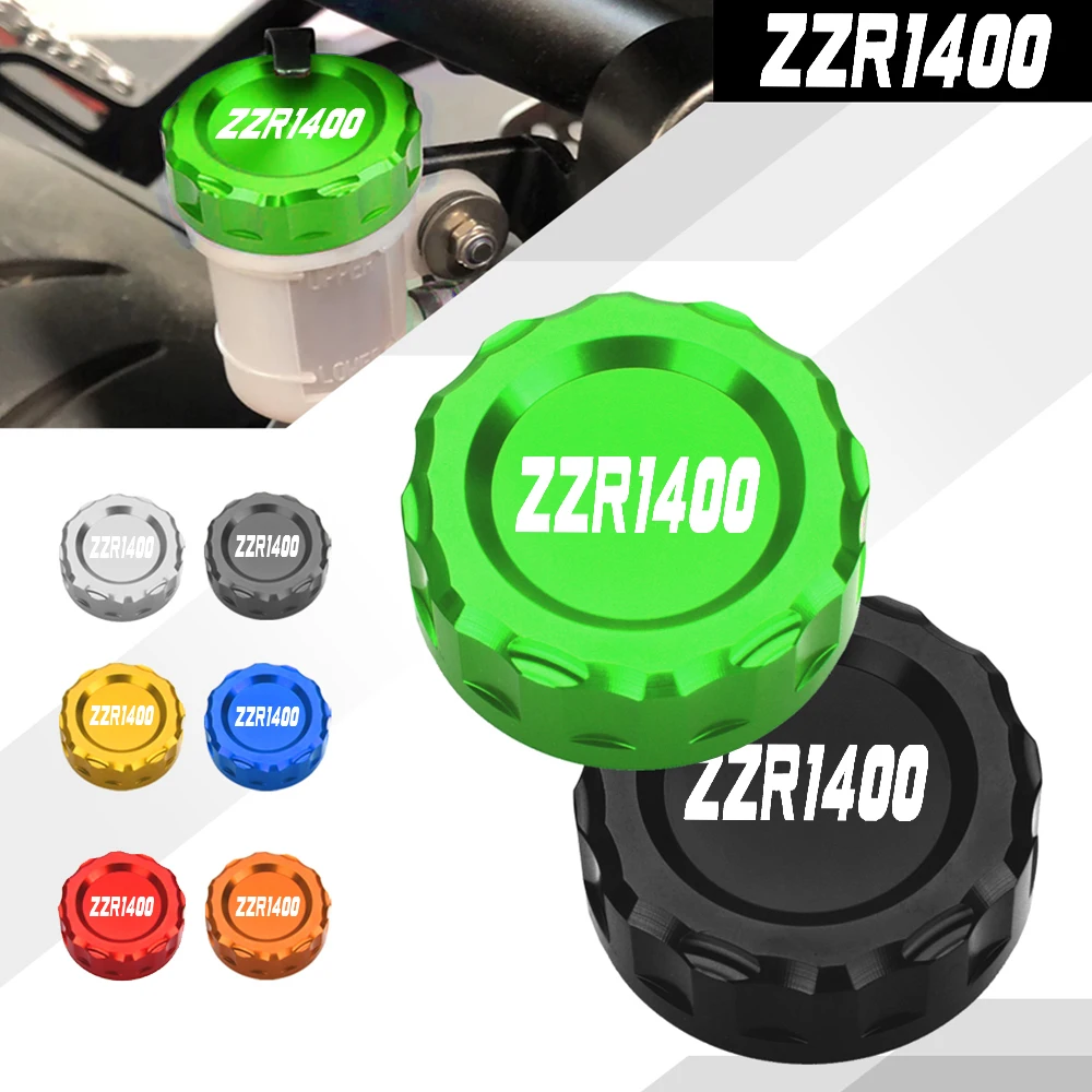 

For Kawasaki ZZR1400 2006-2011 2010 2009 2008 Motorcycle Accessories CNC Rear Brake Fluid Reservoir Cap Cylinder Cover Aluminum
