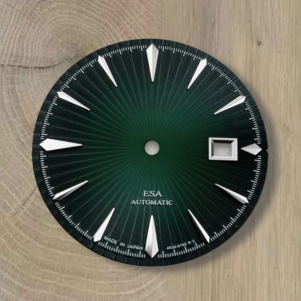 35mm S Logo Cocktail Dial Fit NH35/NH36 Movement High-Quality Vertical Grain Dial Watch Modification Accessories