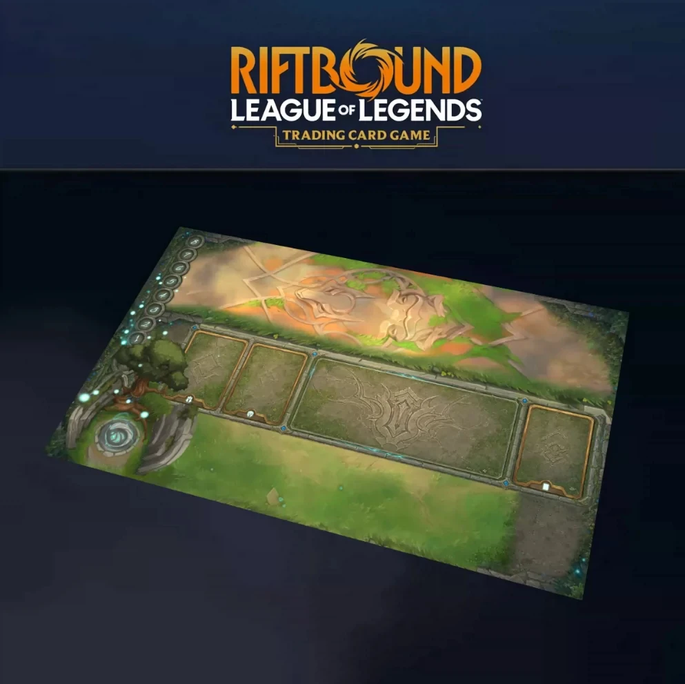 600*350*2mm Anime Game Riftbound TCG Game Accessory DIY Battle Card Playmat City Style Ionia Demacia Hobby Collection Gift Toys
