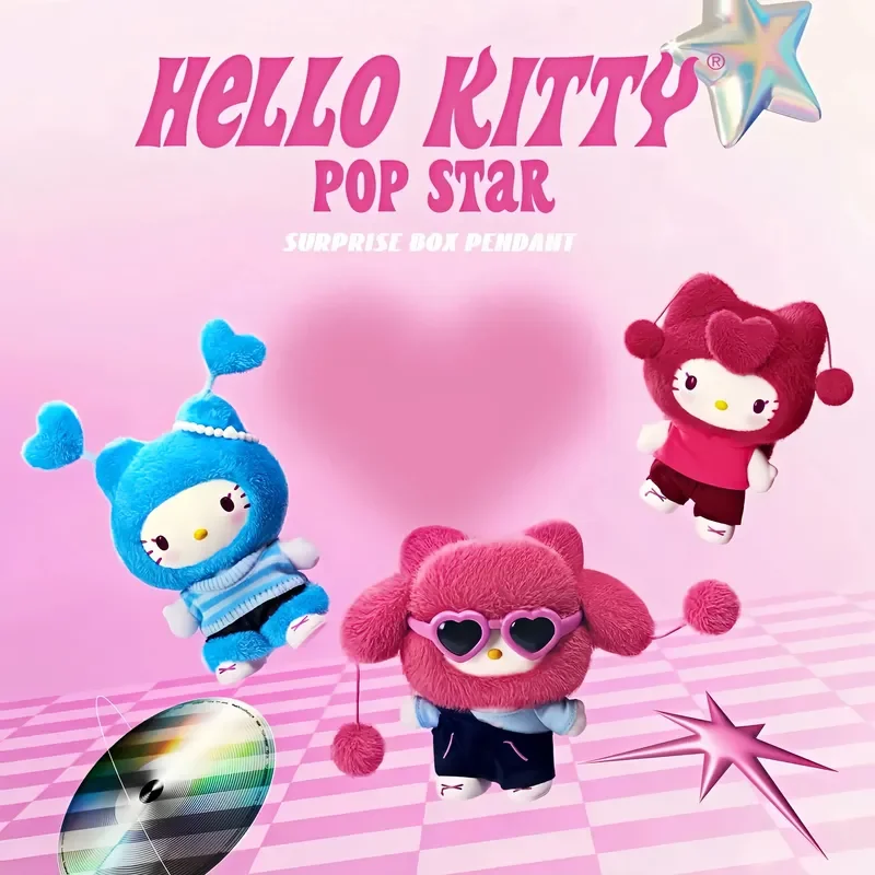 

Новинка 2025, серия Miniso Hello Kitty Pop Star Surprise Blind Box, новые ограниченные продажи, рюкзак с подвеской, подарок на день рождения