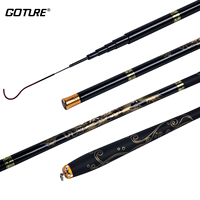 Goture Mini Fishing Rod Carbon Fiber 1.8m-3.6m Hand Pole Ultralight Stream Telescopic Freshwater Fishing Rod for Carp Fishing