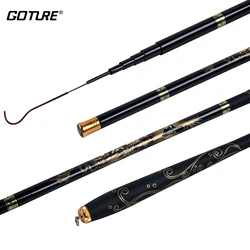 Goture Mini Fishing Rod Carbon Fiber 1.8m-3.6m Hand Pole Ultralight Stream Telescopic Freshwater Fishing Rod for Carp Fishing