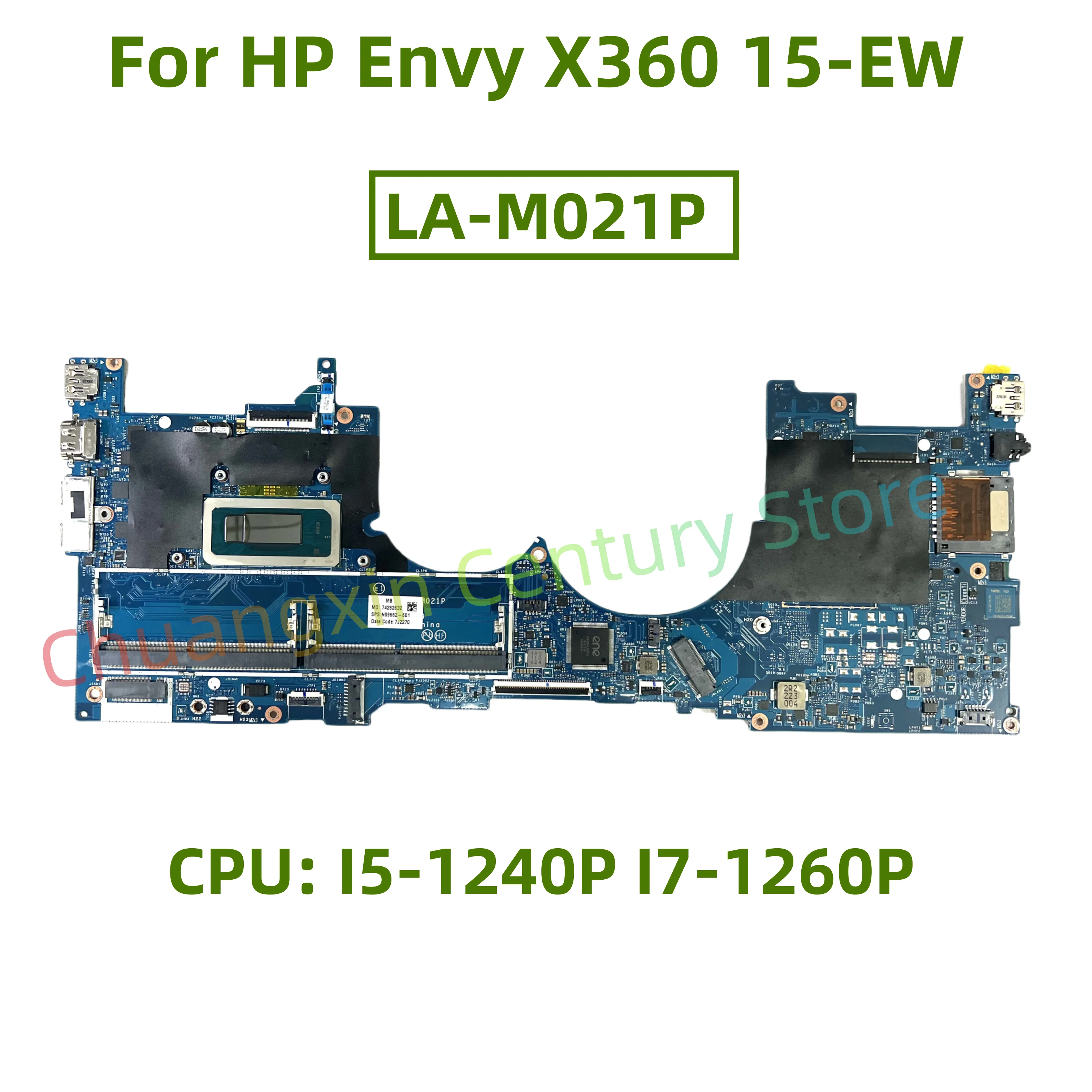 

Материнская плата LA-M021P для процессора HP Envy X360 15-EW0023DX 15-EW 15T-EW IPA52: I5-1240P I7-1260P 100% протестирована, полностью работает