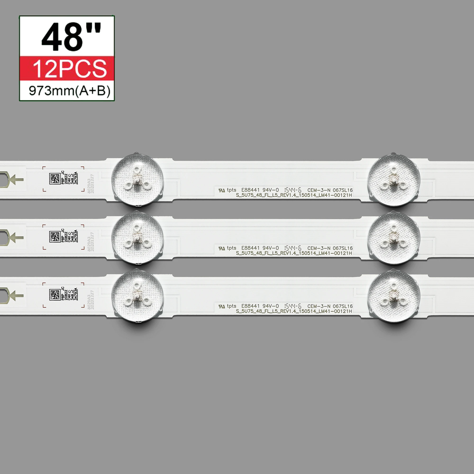 Striscia LED per Sam-sung UE48JU6400 V5DU-480DCA-R1 V5DU-480DCB-R1 BN96-34793A 34794A UE48JU6500 muslimue48ju7