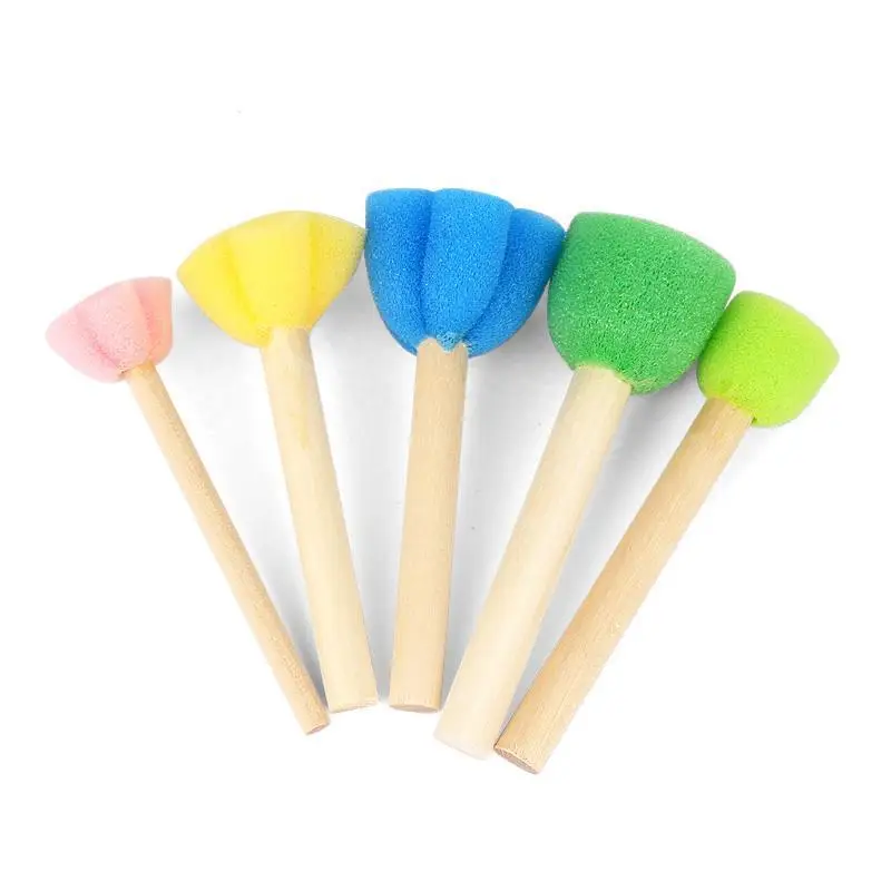 Kids Painting Tool Set 30PCS Sponge Brush Stamp DIY Paint Shape Pen Paint Paint Drawing Children Early Education Toy 4-10 Years