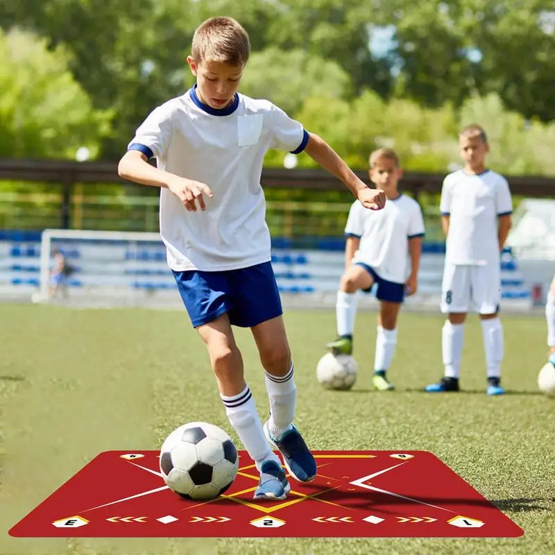 Football Door Mat Anti-Skid Exercise Mats Silent Football Training Mats For Children Adults Athletes Trainers Coaches