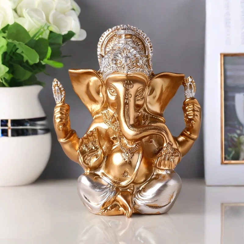 1PC Light Luxury Southeast Asian God of Wealth Resin Statue Religious Figurine Home Feng Shui Ornament view 5