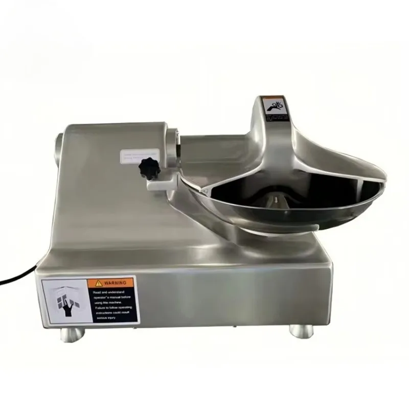 

5L Stainless Steel Meat Bowl Cutter Chopper and Mixer for Food Shops