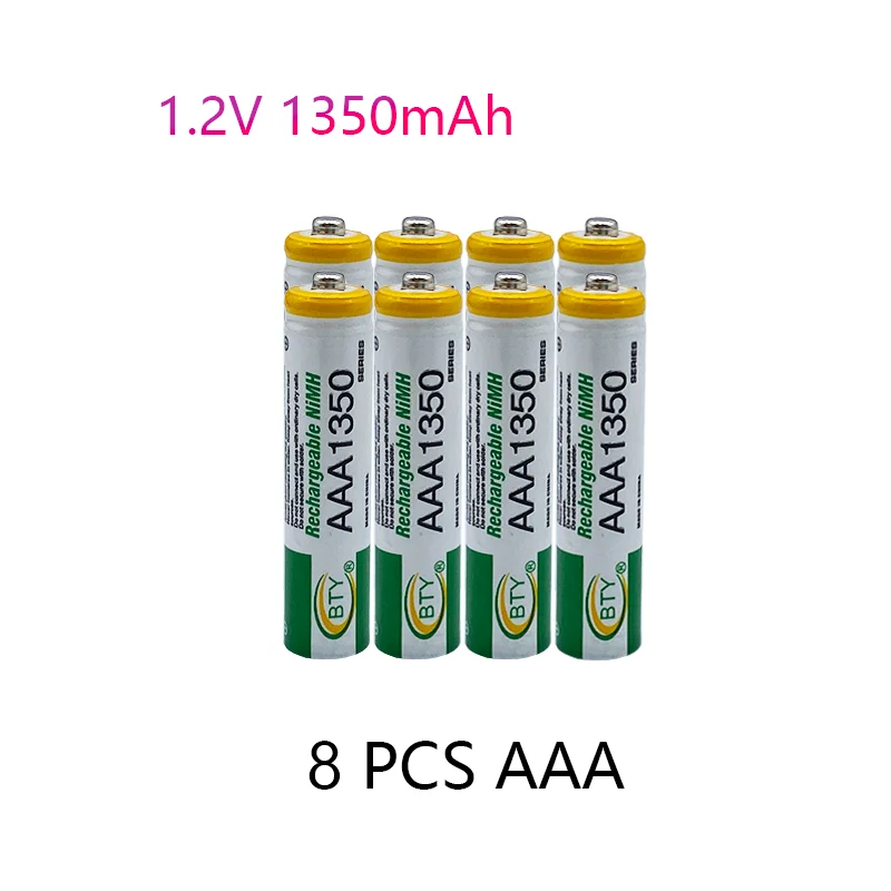 Bateria AAA 1.2V 1350mAh Ni-MH akumulator AAA do odtwarzaczy CD/MP3, latarki, zdalne sterowanie