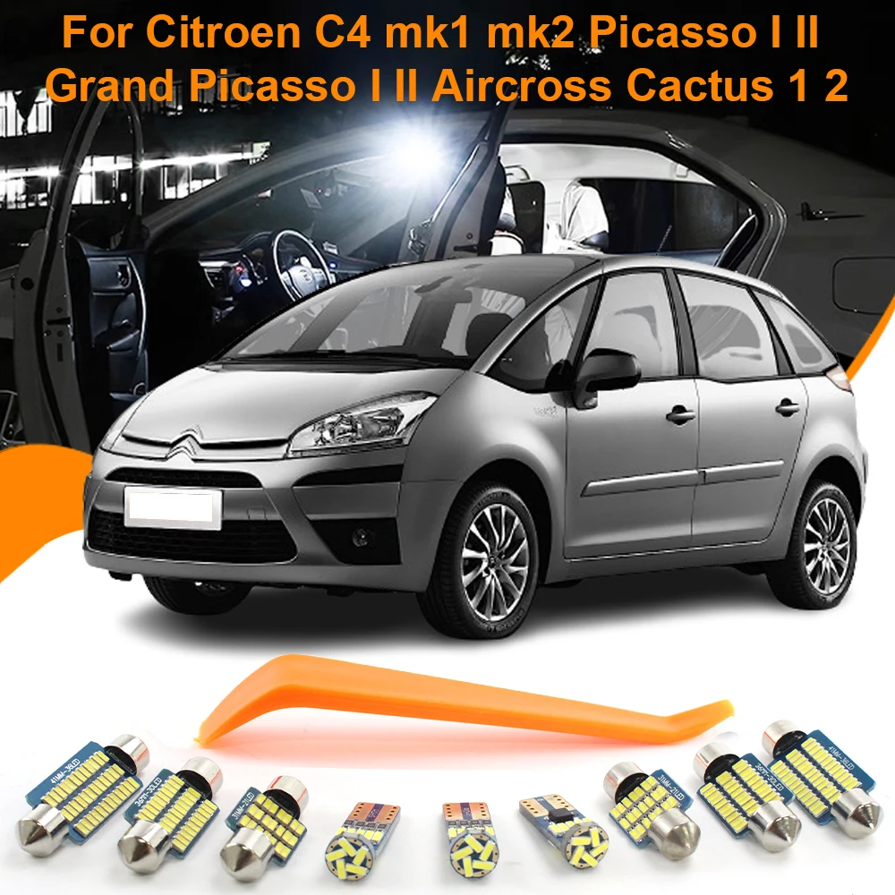 

Car LED Interior Lights Canbus For Citroen C4 mk1 mk2 Grand Picasso I II Aircross Cactus 1 2 Accessories Dome Reading Trunk Lamp