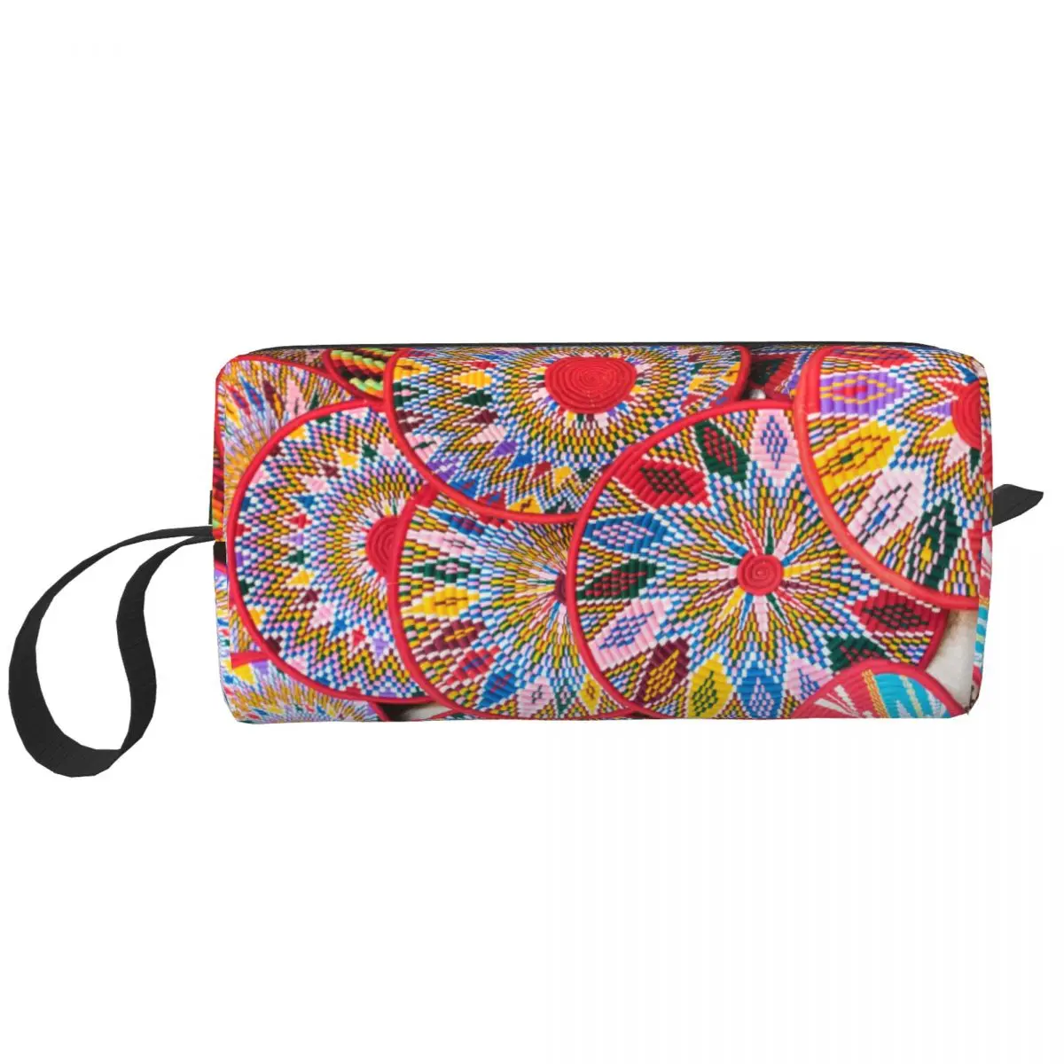 Travel Ethiopian Habesha Art Toiletry Bag Kawaii Cosmetic Makeup Organizer for Women Beauty Storage Dopp Kit Case