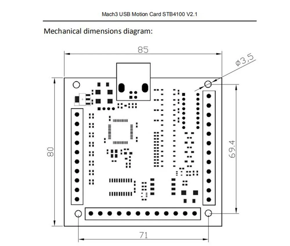 CNC USB MACH3 100Khz Breakout Board 4 Axis Interface Drive Motion Controller Flying Carving Card Engraving Machine Motherboard