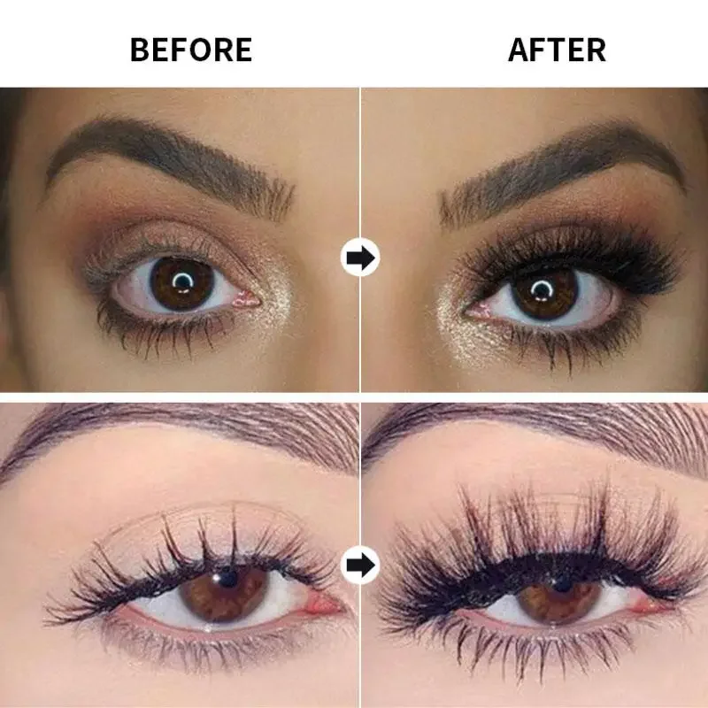 4d Fiber Eyelash Mascara Waterproof Thick Lengthening Mascara Curling Long Black Extension Persistent effect Without Smudging