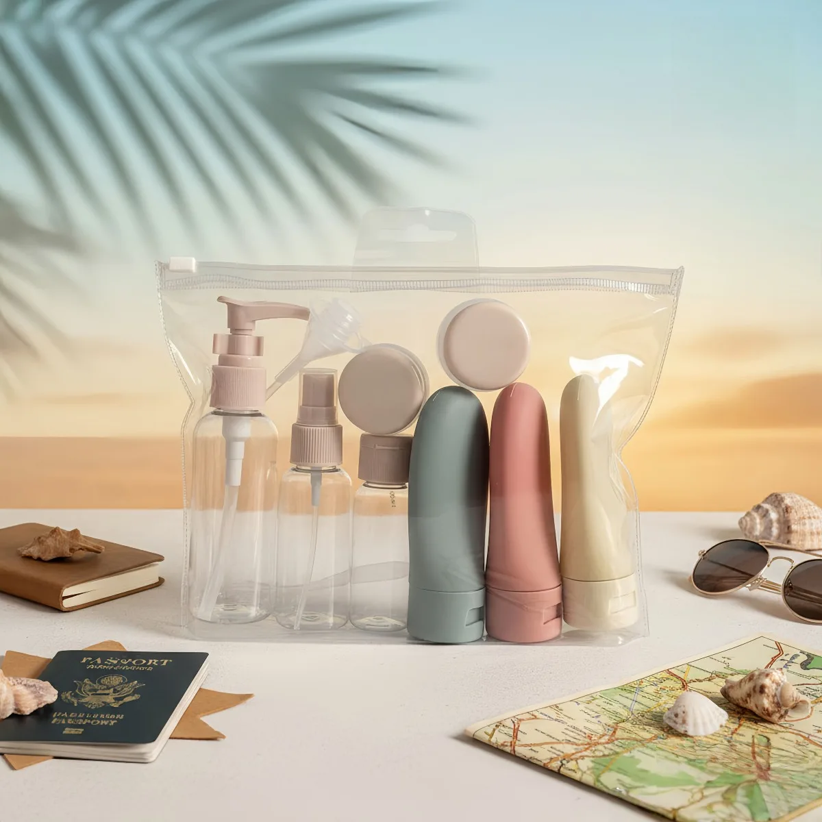مجموعة تعبئة مستحضرات التجميل، زجاجات فارغة لرحلات العمل، زجاجات تعبئة الحليب المحمولة.zwq #4