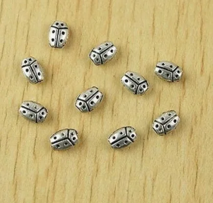 

50pcs 7.5x5.4mm Alloy matel tibetan silver beetle spacer beads HWH2497