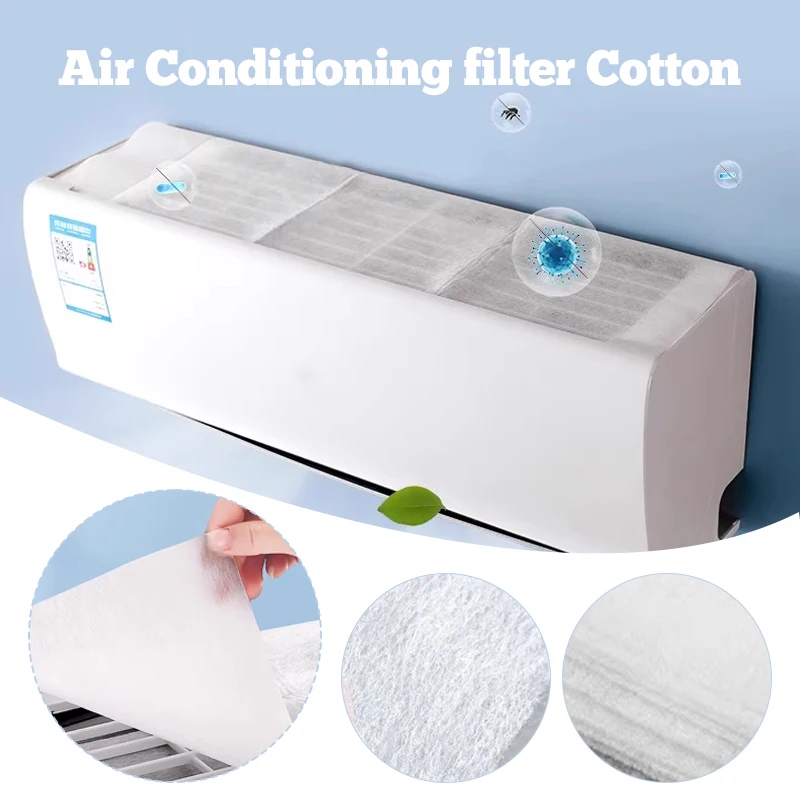 5PC Disposable Air Conditioning Filter Cotton Air Inlet Filter Screen Ultra-Thin Dust Isolation Filter Screen Home Accessories