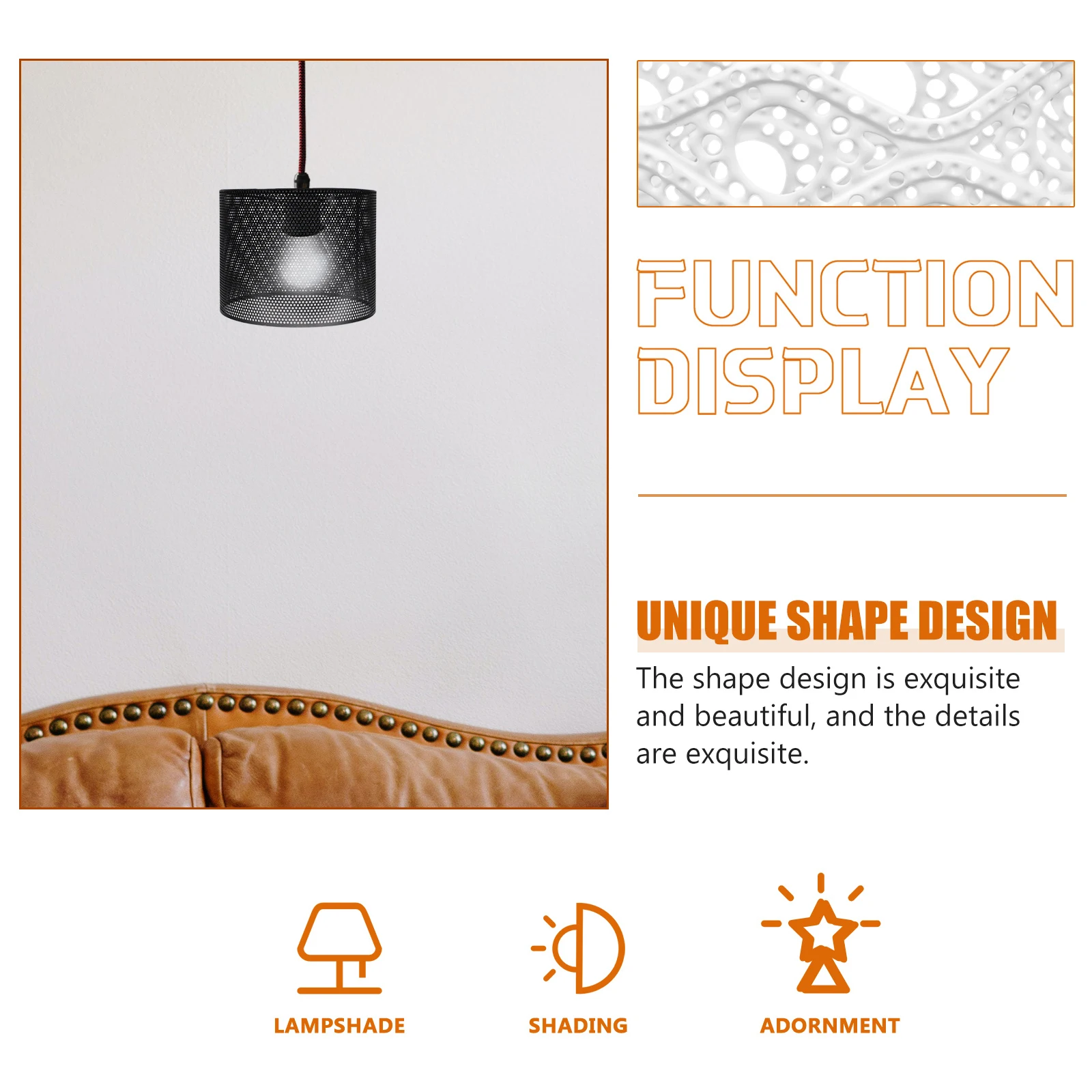 

Decorative Iron Art Lamp Shade Hollow Out Metal Design for Table Desk Pendant Light Modern Home Lighting Accessory