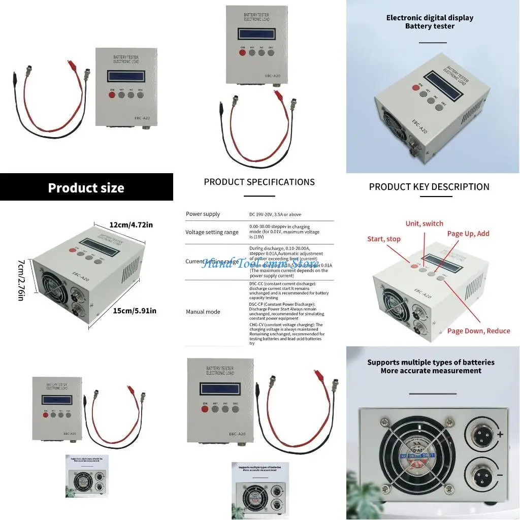 

H37F Battery Testing Instrument Support USB TTL Cable Connection Precise