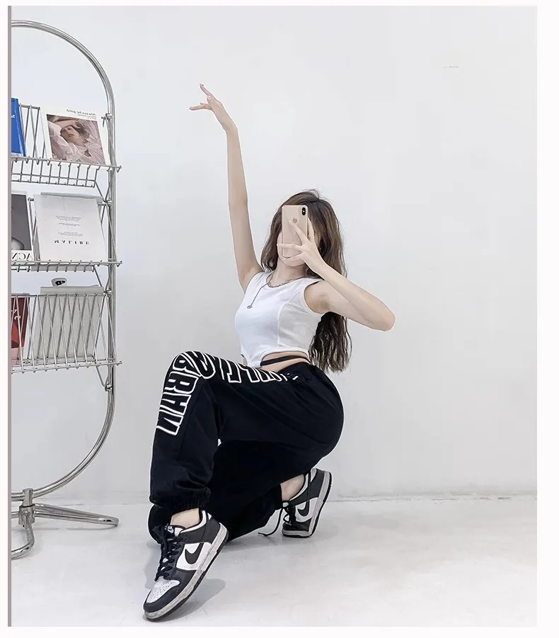 

Loose work pants for women in summer 2024 thin pants hip-hop short casual pants trendy and handsome small leg pants