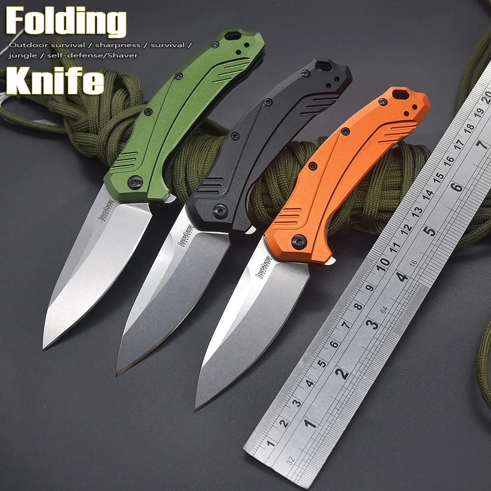 

Aluminum Handle Folding Knife High hardnessTactical Survival Knife Outdoor Self-defense Knife Hiking Hunting Pocket Knife Tool