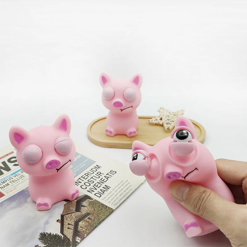 

New Fun Cartoon Cute Squinting Pig Toys Creative Pinch Wacky Pig Stress Relieving Toys Funny Children's Holiday Birthday Gift