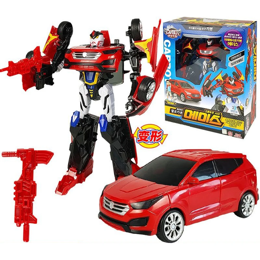 Korean Cartoon Anime Elite Version Carbot Deform Robot Transformation Car Action Figure Mecha Auto Kids Boy Toys Birthday Gifts