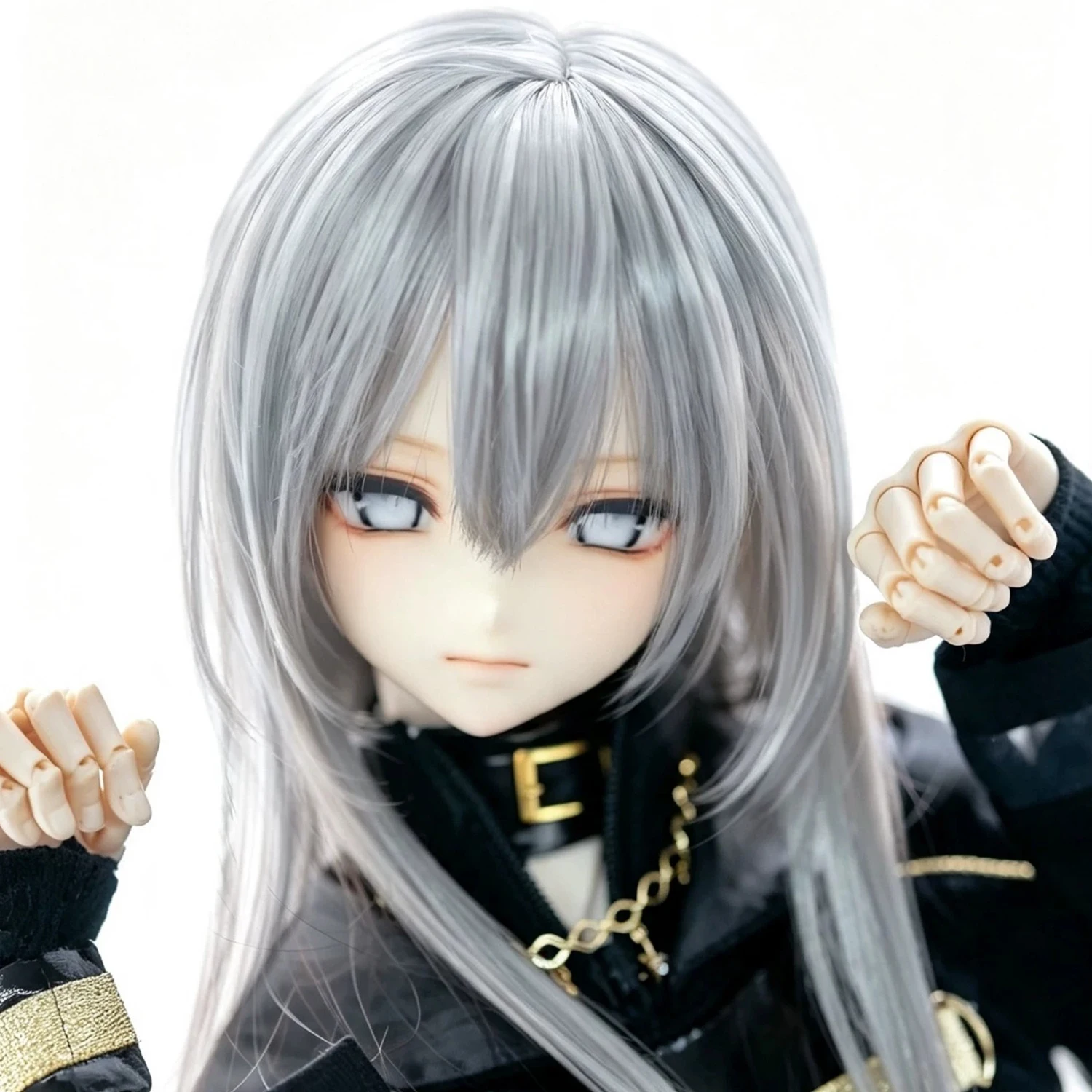 1/4 Ning Original Blank BJD Doll Head – Human/Anime Hybrid Style Ball-Jointed Doll Accessory for DIY Customization
