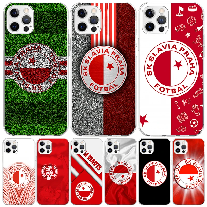 Sk Slavia Praha Czech Republic Phone Case For Apple Iphone 11 12 13 Mini 14 15 16 Pro Max 7 Plus X XS XR SE Art Customized Coque