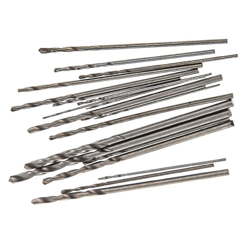 20Pc /Set 0.3mm-1.6mm Mini HSS Spiral Drill Bit Set Micro Drill Bits Set  For Precision Crafts Jewellery Watch Repair Model Tool