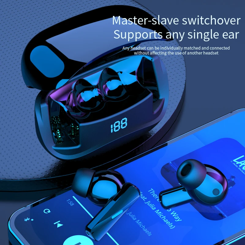 Auriculares inalámbricos TWS Mate 60 con Bluetooth, auriculares estéreo de música HIFI con micrófono y Control táctil, auriculares ANC para iPhone xiaomo