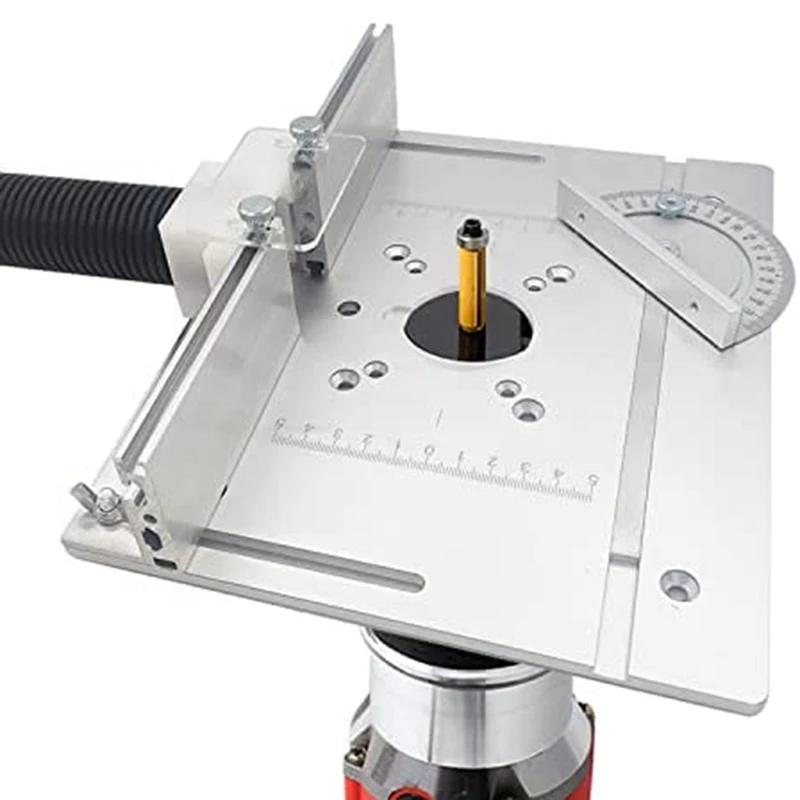 Router meja, pelat sisipan aluminium Aloi meja Router pagar kayu Router piring untuk pertukangan