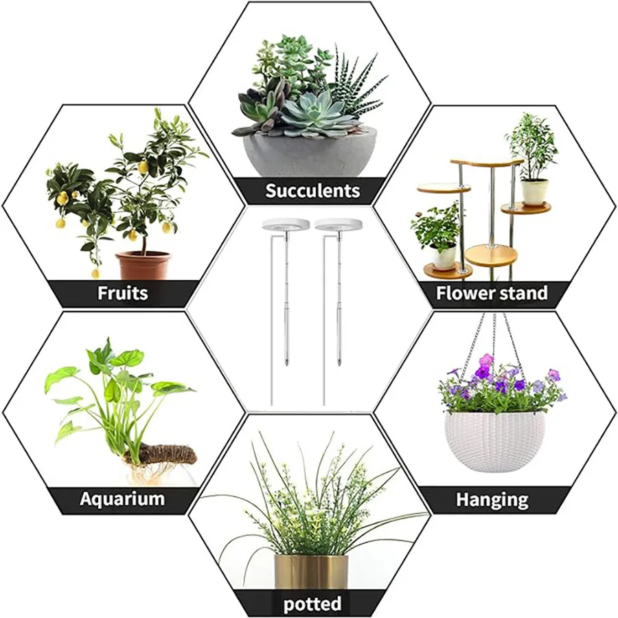 Luz de Cultivo LED Solar de Espectro Completo para Interiores, 4 Niveles de Intensidad, Luz de Relleno Telescópica para Plantas Carnosas y de Flores