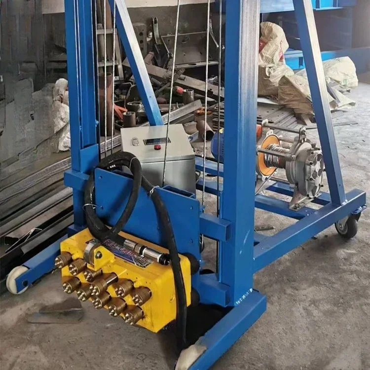 Wall automatic hair chiseling machine Remote control vertical hair pulling machine Lifting wall column hair chiseling machine