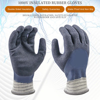 Electrical Insulated Gloves Insulation Work Gloves Non Slip Flexible Protective Against Electric Shock for Construction Sites
