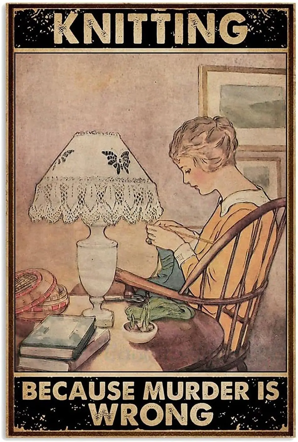 Metal Tabela Örgü Çünkü Cinayet Yanlış Oldu Burcu Vintage Teneke Işareti Retro Burcu Alüminyum Işaretleri Mutfak Ev Ofis Bar Cafe De