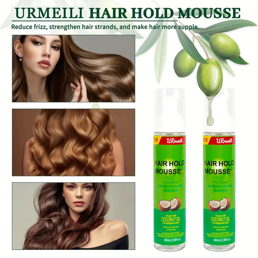 Curl Mousse For Frizz Control Hair Styling Mousse 100Ml Refreshed Defined Curly Hair Foam Pleasant Scent Olive Oil Hair Mousse image 3