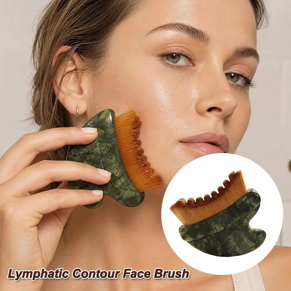 Portable Lymphatic Contour Face Brush Multi-function Chin Reduce Puffiness Contour Massager for Jawline