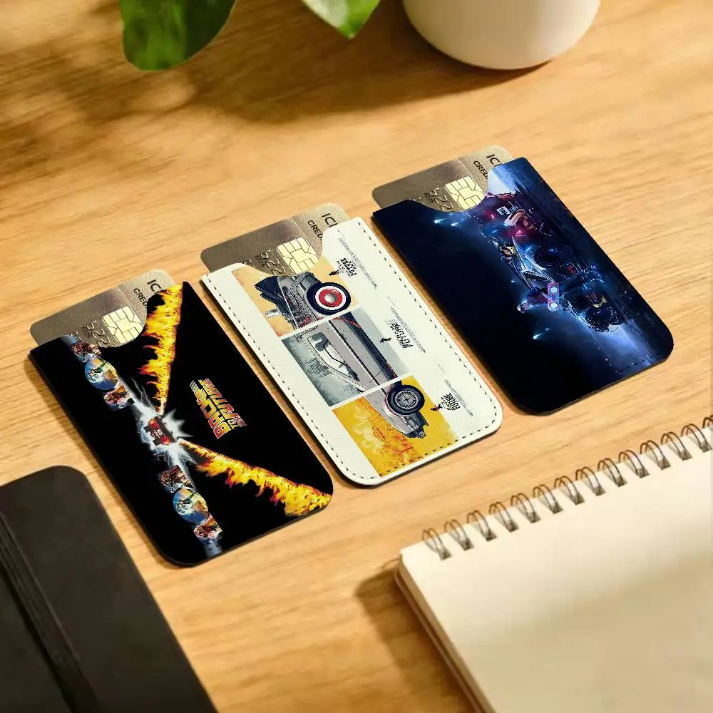 Movie Back To The Future Leather Card Wallet Soft Lightweight Portable Credit ID Card Holder Daily Commute Card Case
