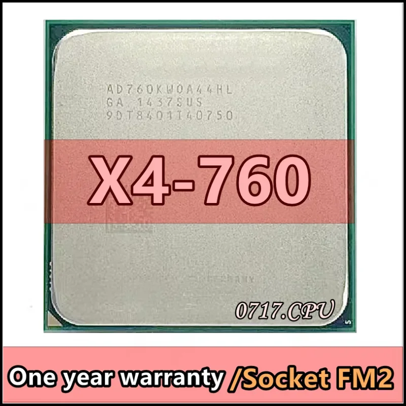 X4 760 X4 760K X4-760K AD760KWOA44HL رباعي النواة 3.8 جيجا هرتز 4 ميجابايت 100 واط رباعي النواة Soket Processor CPU FM2