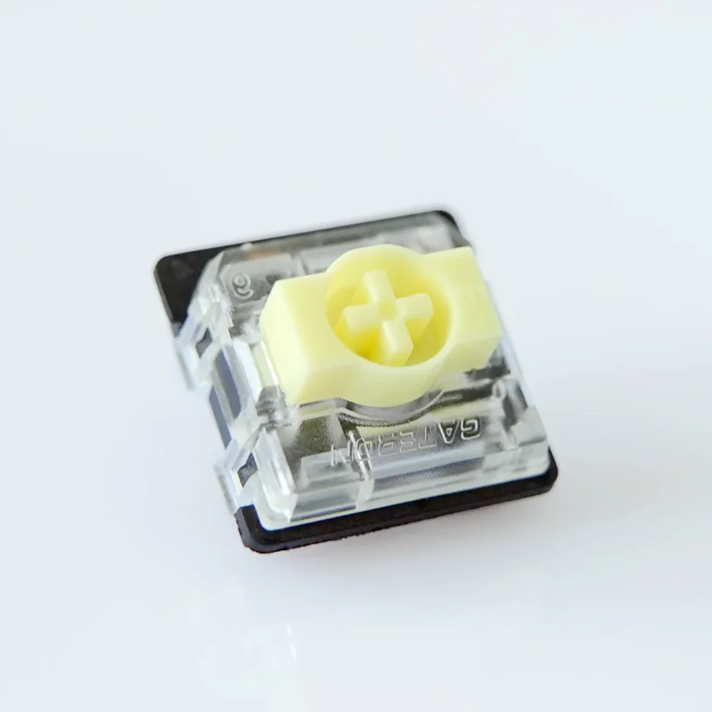 Interruptor GATERON KS-33 de Perfil Bajo 2.0 Tipo Banana, 3 Pines, RGB Personalizable, Verde Claro, Mini Interruptor Mecánico para Teclado Gaming de PC