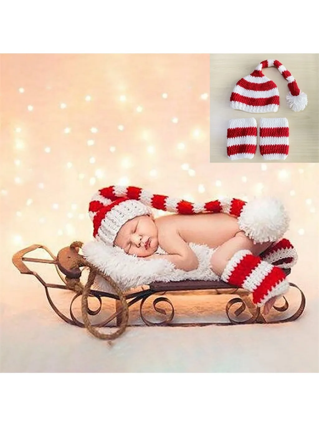 

0-1month Newborn Photography Props Christmas Baby Clothes Santa Claus Baby Boy Girls Costume Newborn Clothes