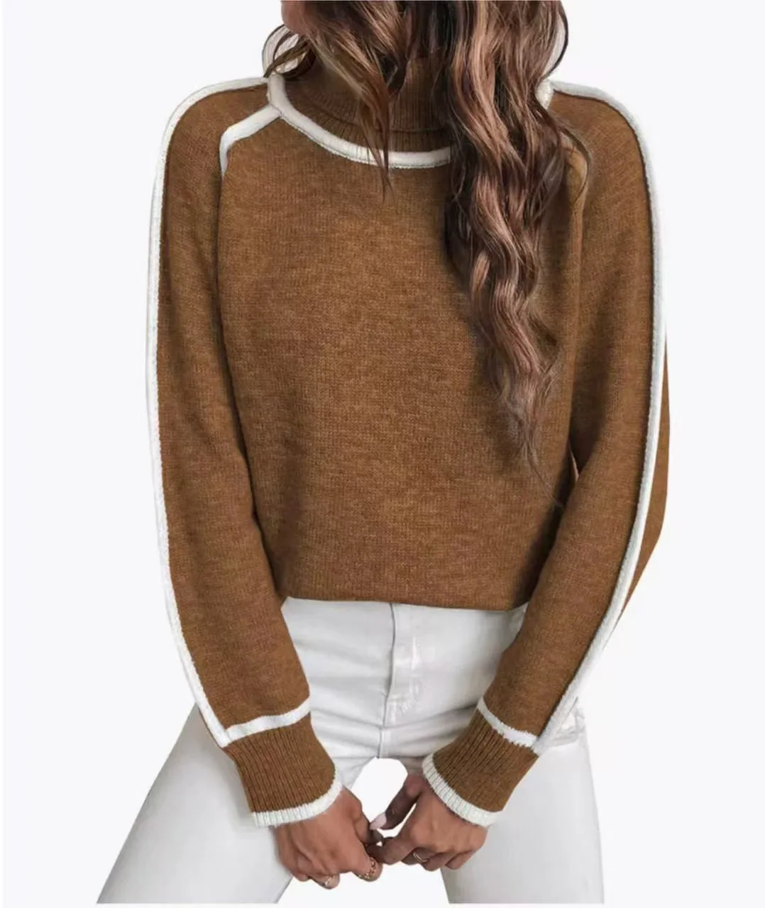 2025年春ニット女性用セータータートルネック長袖厚手暖かいオーバーサイズセーター女性用冬カジュアルエレガント婦人服