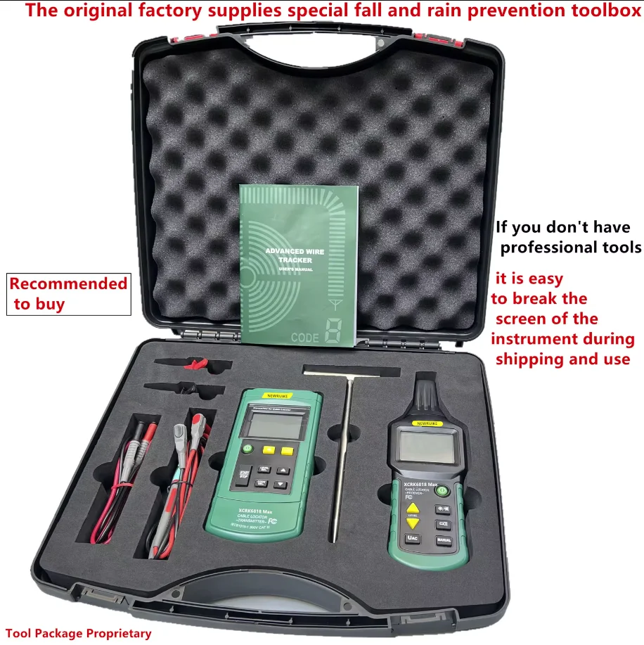 MY6818 Wire Tracker Portable Professional Wire Cable Tracker Metal Pipe Locator Detector Tester Line Tracker