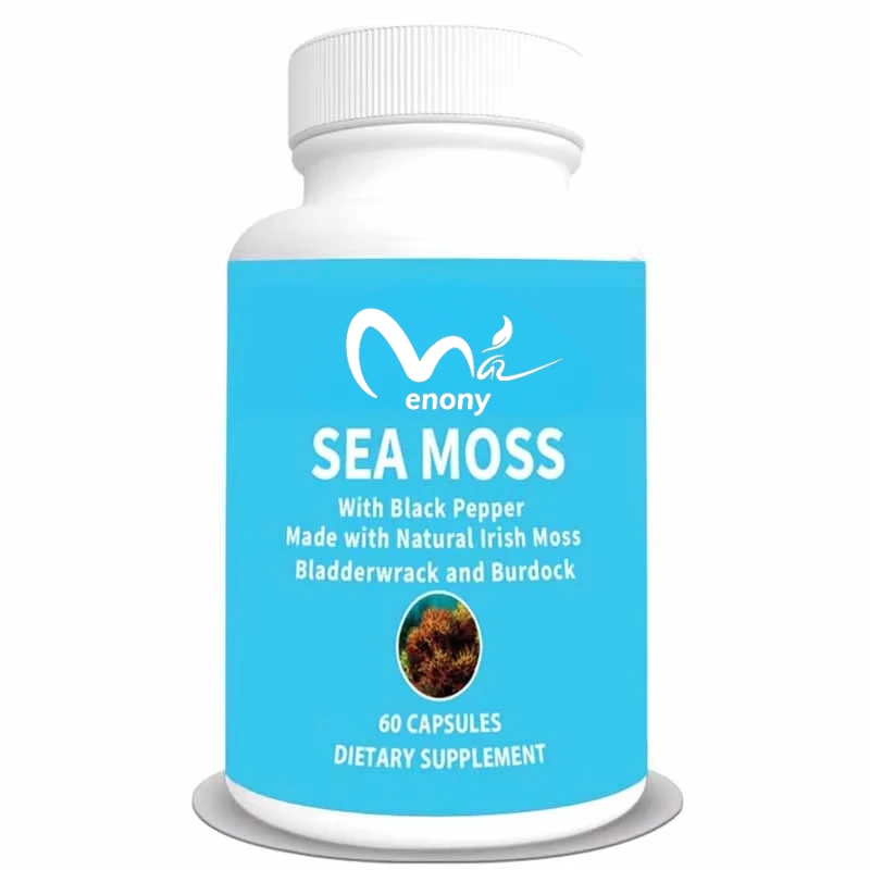 

60 capsules containing Irish moss knife fish burdock root to support metabolism, immune health, and intestinal digestion health