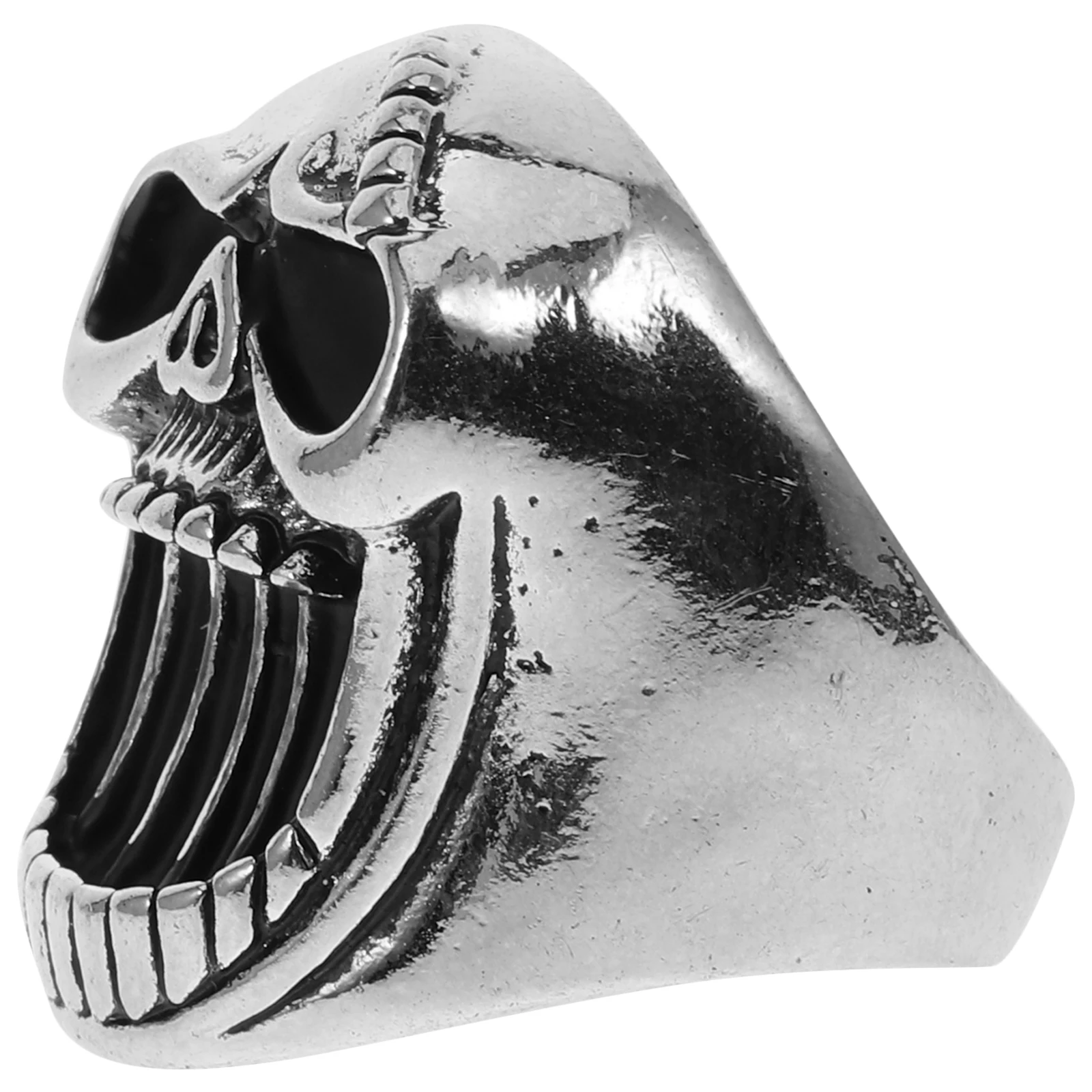 

1pc Punk Skull Ring For Men Stylish Durable Creative Finger Jewelry Unique Design Fashion Accessory Gift For Boys Friends