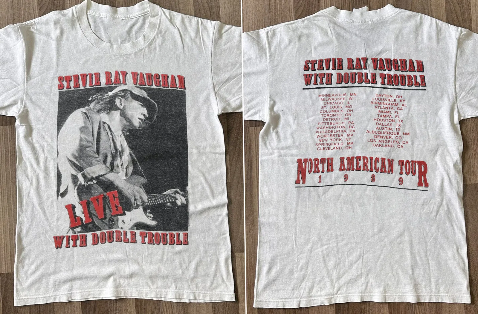

Stevie Ray Vaughan 1989 Cotton Gift For Fan White S-2345XL Unisex T-shirt TMB132