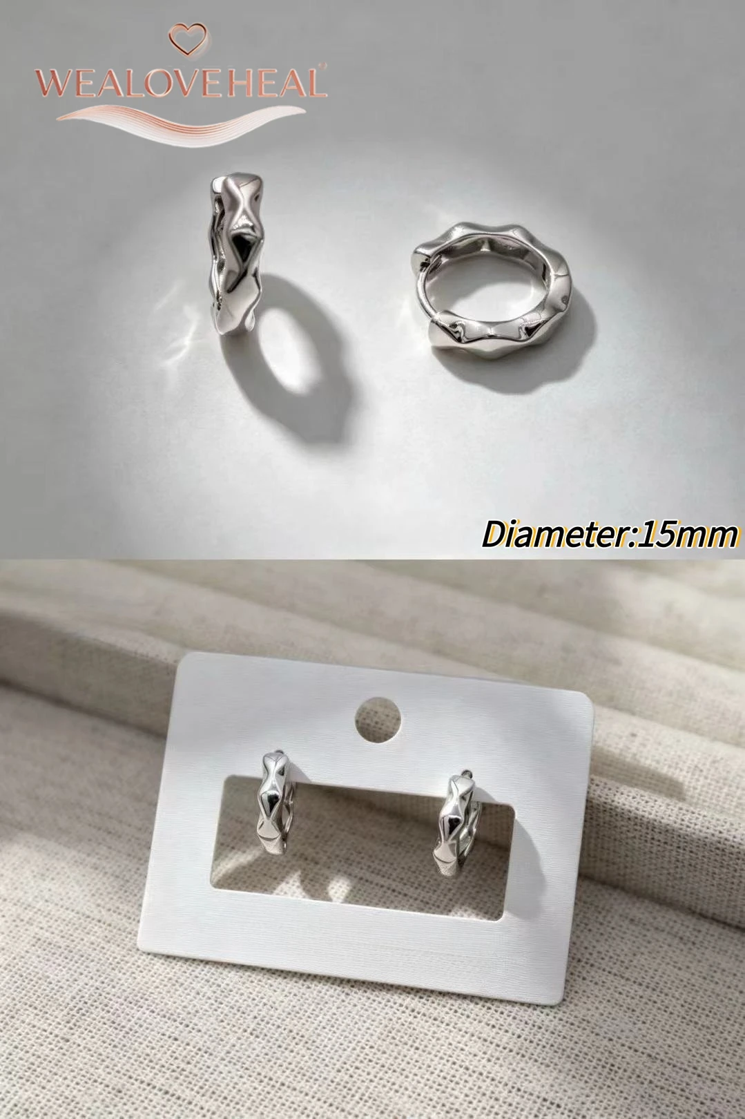 ohrringe damen, ohrringe, Rhodium-Plattierte Messing Kleine Creolen für Damen 2026 Trendige Gedrehte Runde Huggie Stern-Ohrringe Party Mode Ohrschmuck Geschenk – Detail 25